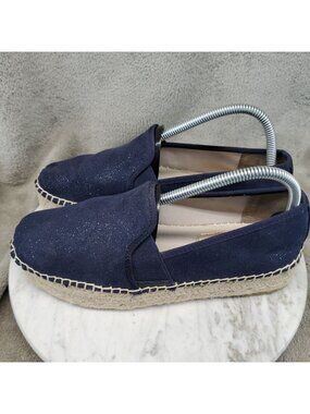 Circus Shoes Womens Size 9 Blue Fabric Man Made Espadrille *Read*